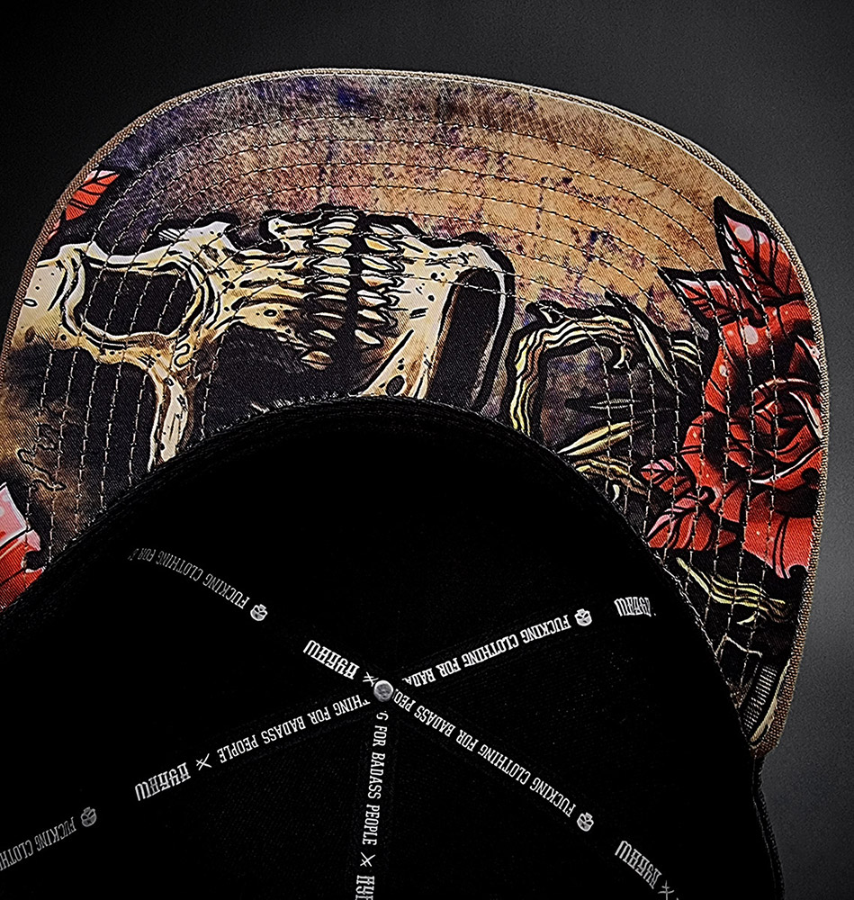 CASQUETTE SKULL AND ROSES