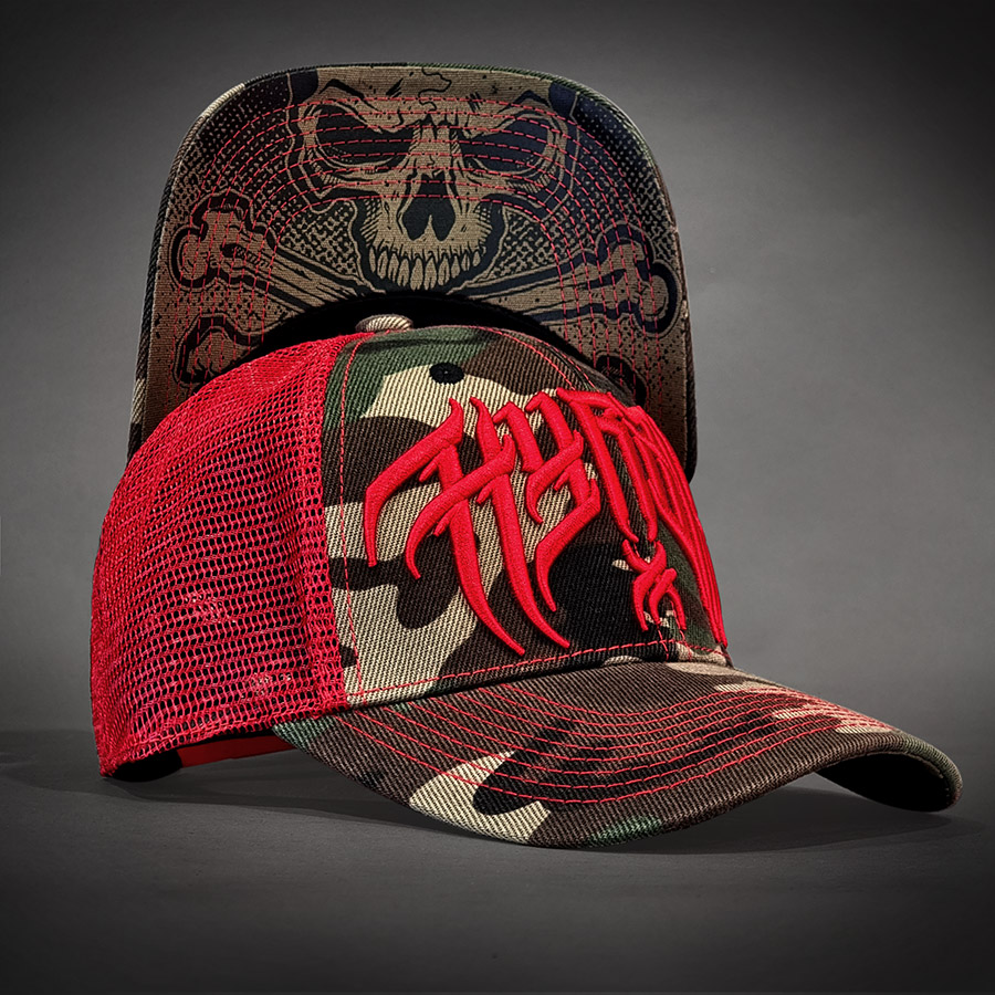 CASQUETTE TRUCKER CAMO RED