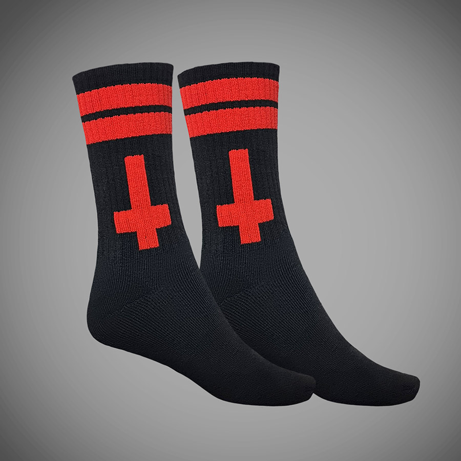 CHAUSSETTES BLACK / RED CROSS