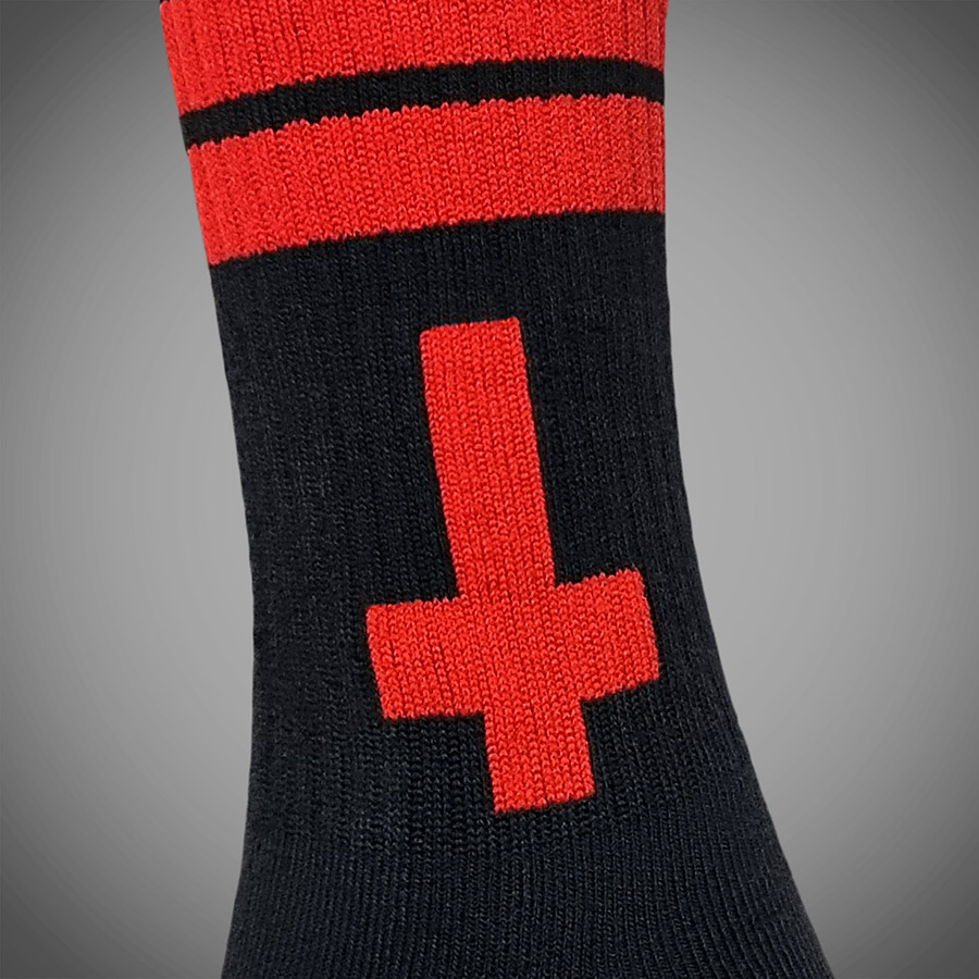 CHAUSSETTES BLACK / RED CROSS