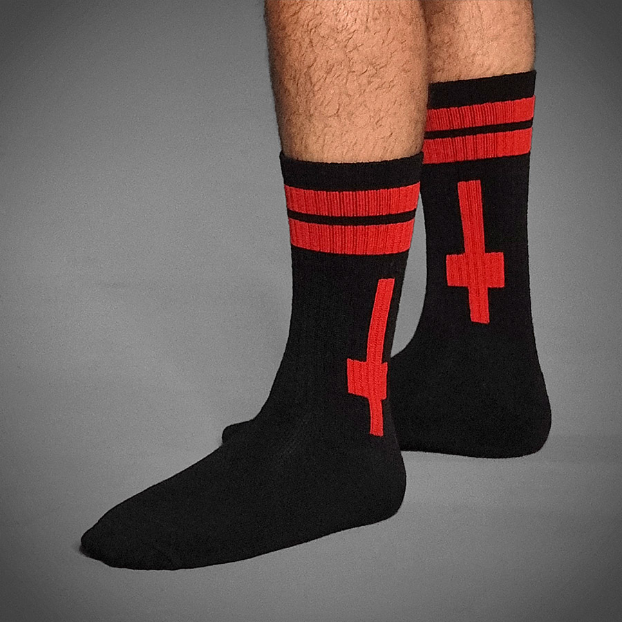 CHAUSSETTES BLACK / RED CROSS