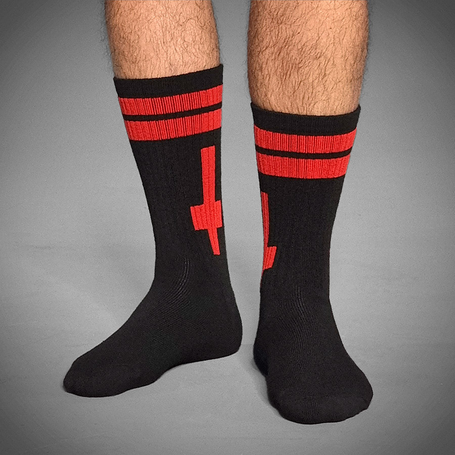 CHAUSSETTES BLACK / RED CROSS