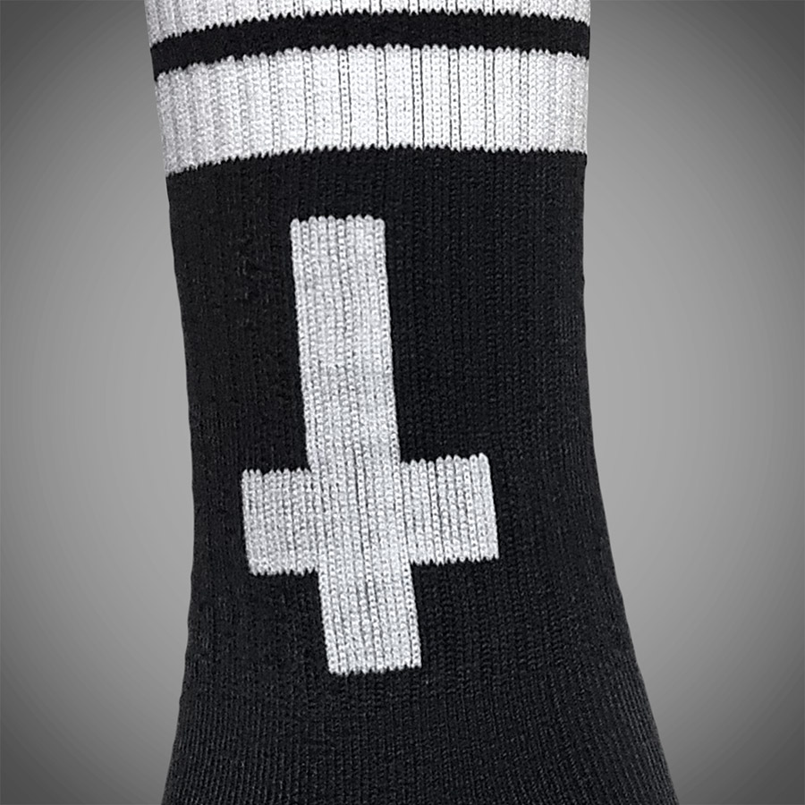 CHAUSSETTES BLACK / WHITE CROSS