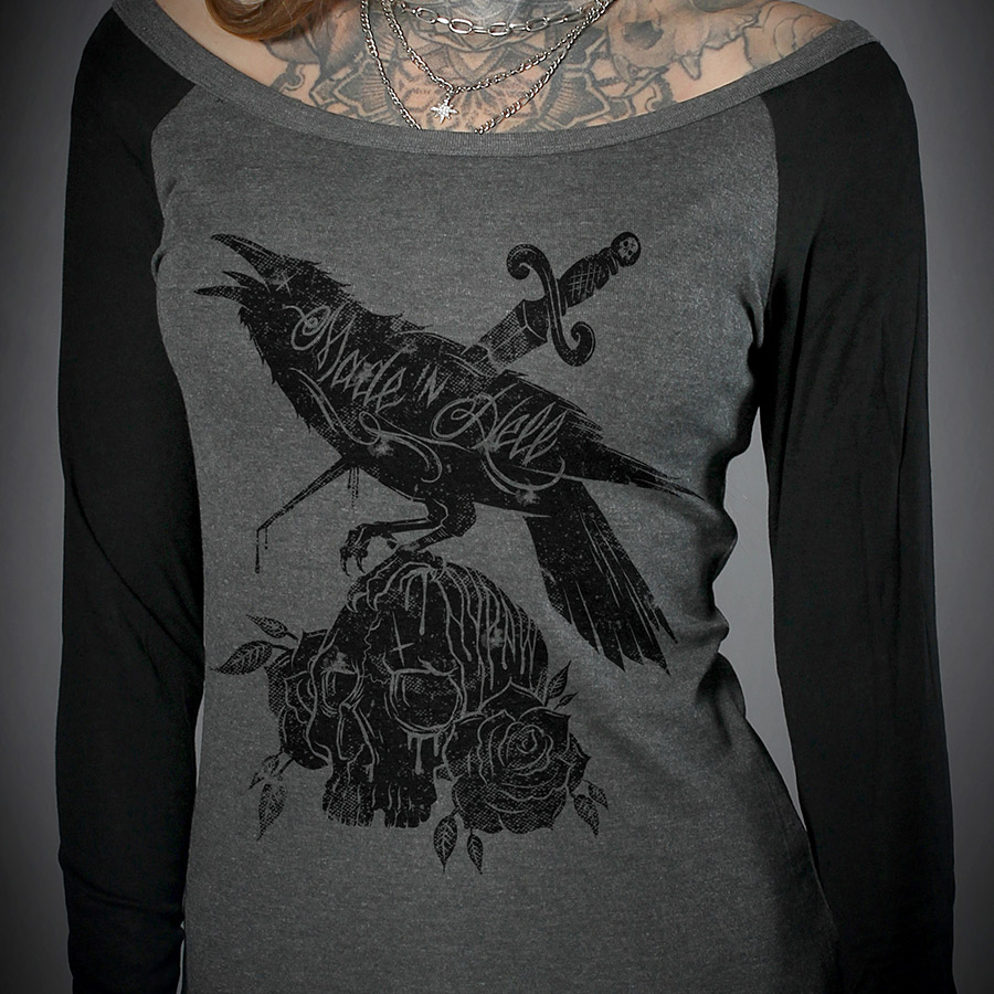 T-SHIRT FEMME LS CROW