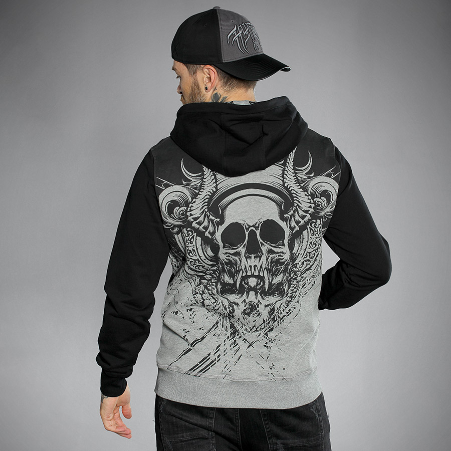 VESTE ZIPPEE GRAPHIC SKULL