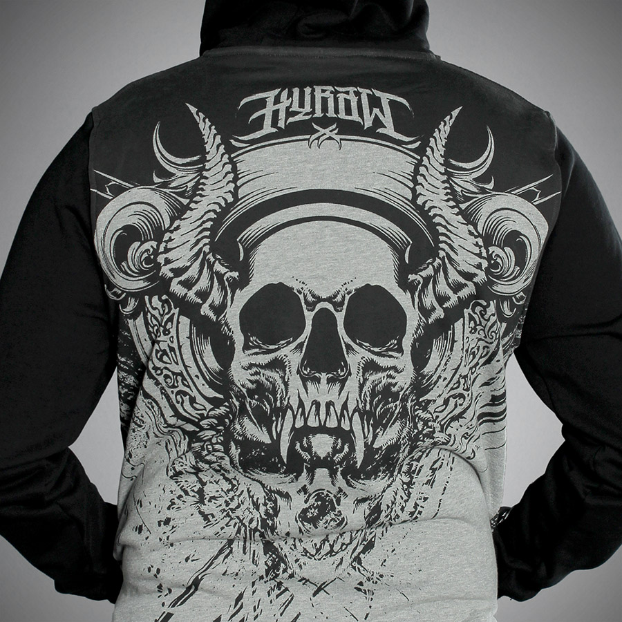 VESTE ZIPPEE GRAPHIC SKULL