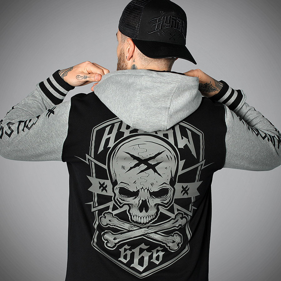 VESTE ZIPPEE HOSTILE GREY