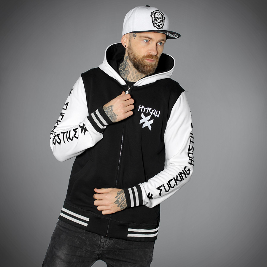 VESTE ZIPPEE HOSTILE WHITE