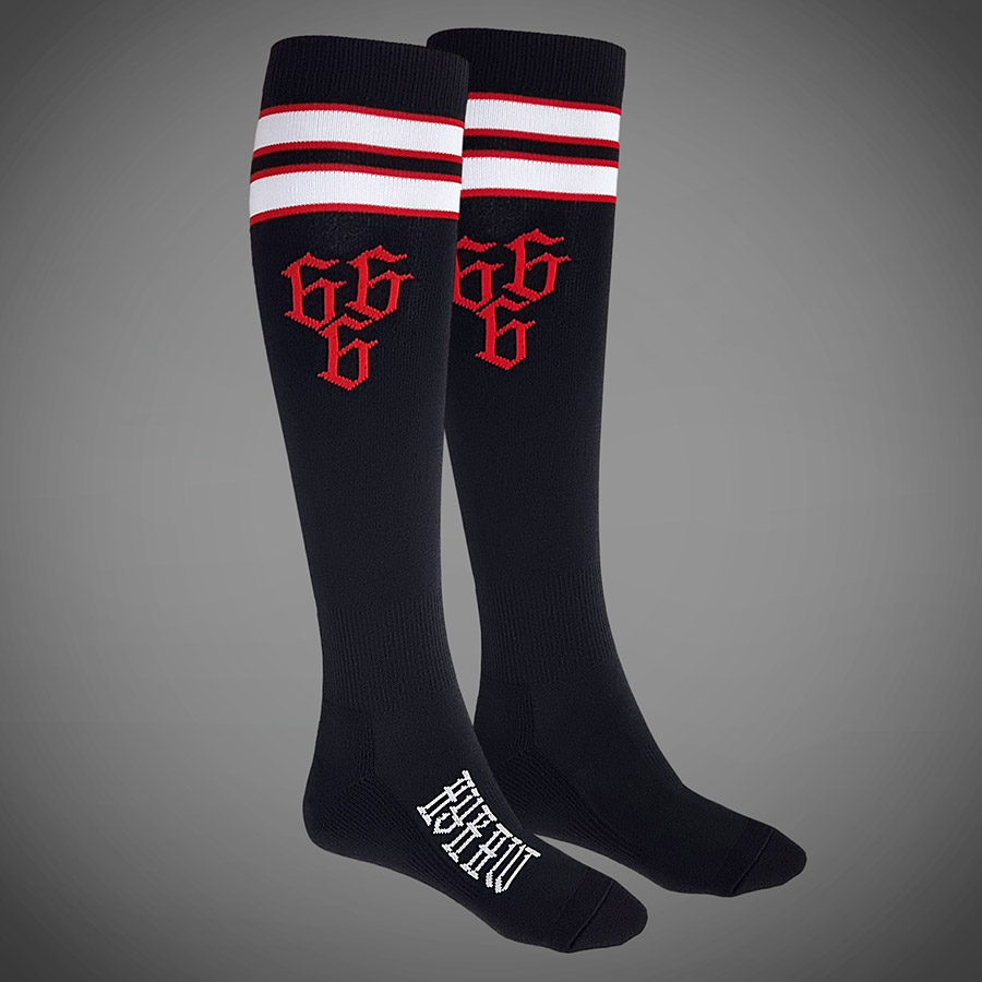 CHAUSSETTES 666 KNEE RED