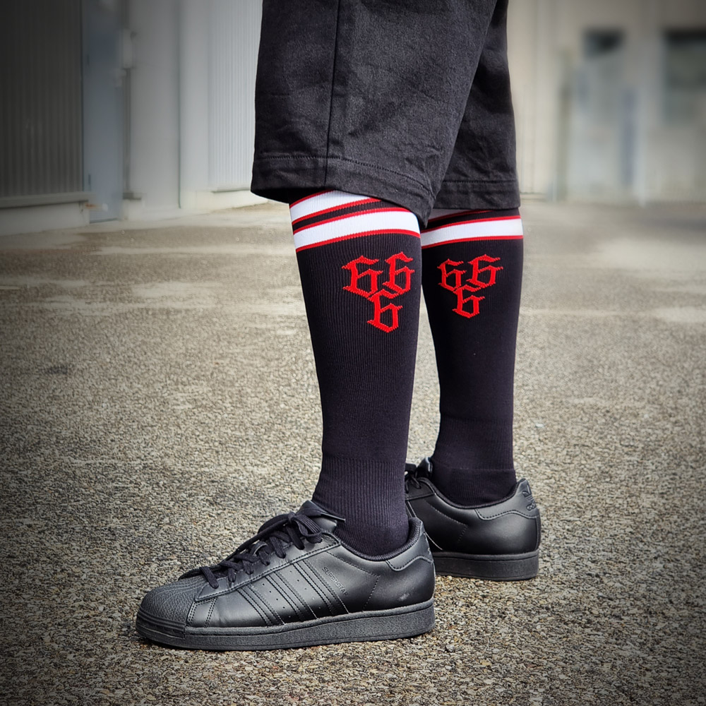 CHAUSSETTES 666 KNEE RED